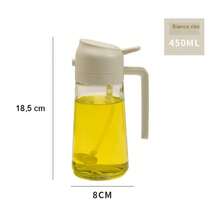 1/2个装厨房喷油瓶，二合一橄榄油喷雾器和分配器，适用于烹饪、厨房、烧烤、沙拉、烘焙，容量470毫升/15.8盎司 - 查看 13
