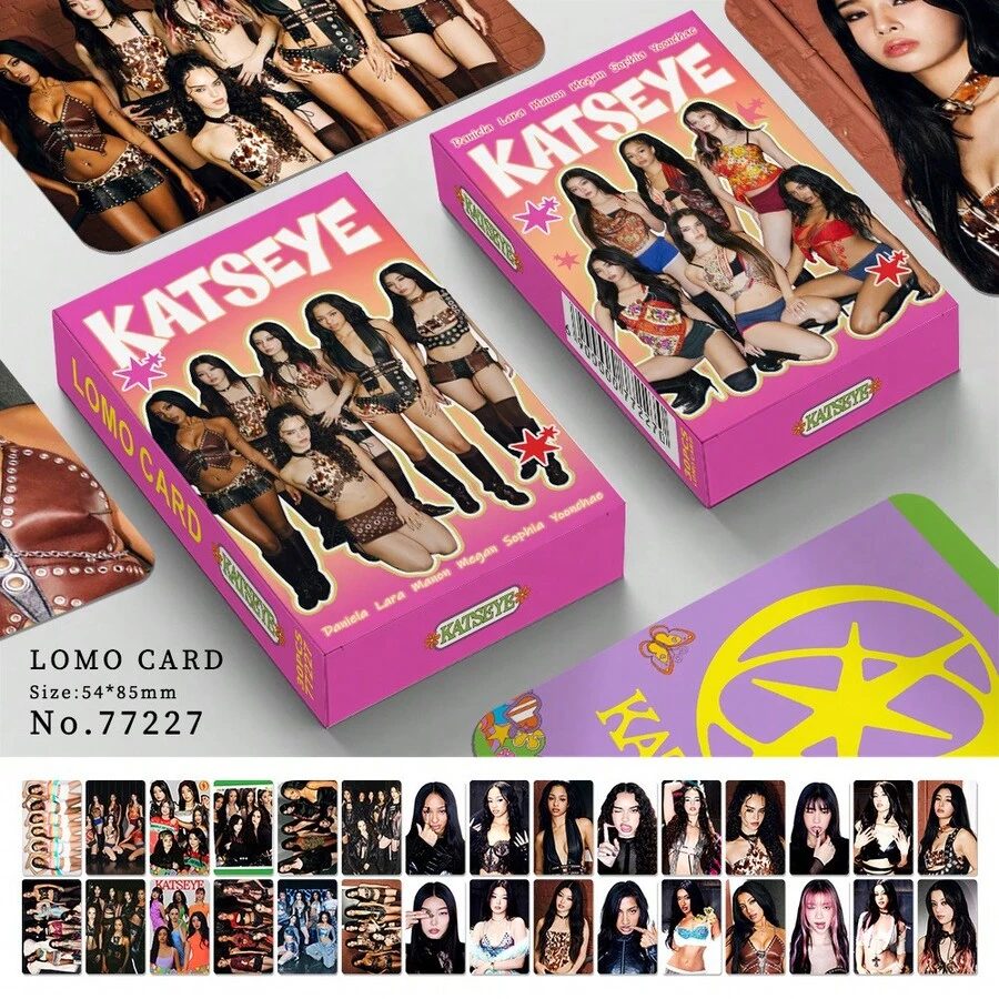 30pcs Double-Sided Small Cards KATSEYE 2026 Season's Greetings Merchandise Photo Cards LOMO Cards - Multicolor - View 1
