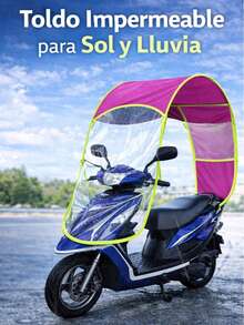 Toldo Protector para Motocicleta – Protección Contra Sol y Lluvia - Azul - Ver 9