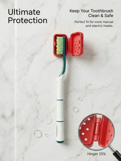1pc Toothbrush Cover, Electric Toothbrush Cap, Protective Case, Dust-Proof Cover, Portable Toothbrush Holder, Travel Toothbrush Protector