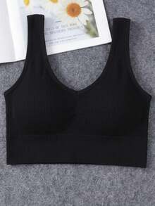 SENSUAL LINGERIE INTIMATE BOUTIQUE Set Of 2 Tank Tops, Fitness Top Style, Thick Ribbed Material With Reinforced Closure - 1 Unit, Black Color (1 Piece Included) - View 4