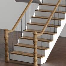 Treppen-Baluster aus Metall,  13 x 13 x 1122 mm dekorative Geländerspindeln aus verzinktem Stahl, 10er-Pack Deckbaluster mit hohlen Drehungen, satinschwarzes Wendeltreppengeländer - 44 Zoll Spiral - Übersicht 9