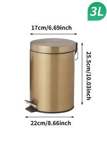 Thùng rác tròn bằng kim loại có bàn đạp, dung tích 8L/5L, thích hợp cho nhà bếp, phòng tắm, nhà ở, có lớp lót bên trong có thể tháo rời. - Rượu sâm banh - Xem 17