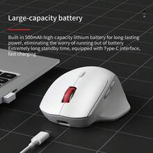 Lenovo N230 Dual-Mode Wireless Mouse | 2.4G/BT Dual-Mode Connection | Rechargeable Long Battery Life | Comfortable Design | Multi-Device Compatible - View 5
