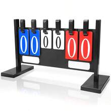 1 pieza Marcador vertical de volteo de 6 dígitos, adecuado para partidos de baloncesto, bádminton, fútbol, marcador multifunción para árbitros - Multicolor - Ver 8