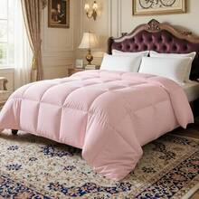 All Season Soft Pink Preppy Plaid Comforter, Four Seasons Universal Pink Grid Checkered Duvet Insert, Ultra Fluffy Cloud-Like Down Alternative Bedding Comforter For Twin Full Queen King Cal King Size Bed, Reversible Lightweight Breathable Quilted Comforter For Teen Girl Bedroom Nursery Dorm Aesthetic Home Decor, Machine Washable Gentle Skin-Friendly Comforter With Brushed Microfiber Cover & Premium Fill, No Shrinkage No Fading No Clumping Year Round Use Bedding, Warm Winter Cool Summer Fit Pink Checkered Comforter For Women Teens Kids, Ultra Cozy Fluffy Plaid Bedding For Bedroom Refresh, Easy Care Wrinkle Resistant Pink Grid Duvet Insert For All Bed Sizes, Cute Stylish Checkered Pink Plaid Bedding For Daily Use & Gift, Premium Pink Plaid Comforter With Long Lasting Fluffiness, Breathable All Weather Duvet Insert For Peaceful Sleep All Year Round - Pink - View 2