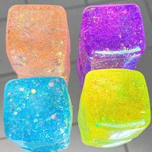 1/2/3/5pcs Slow Rebound Soft Square Ice Cubes, Suitable For Adults, Can Also Be Used As Stress Balls, Squeeze Balls, Pressure Relief Blocks, Sensory Toys, Icy Smooth, Birthday Gifts, Party Favors, Piñata Fillers, Gift Box Fillers - 多色的 - 查看 10