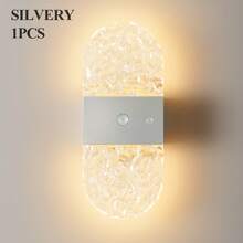Crystal Motion Sensor Wall Light LED Magnetic Wall Light 1200mAh Battery Powered Night Light Easy Installation Adjustable Color Temperature And Brightness Suitable For Hallway Bathroom Bedroom Stairs Home Decor Living Room Decor - Hills Are Multicolored - View 22
