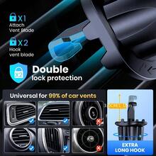 Car Air Vent Phone Holder With Hook Clip, 360 Degree Rotation, Compatible With Multiple Phones, Suitable As Holiday Gift - Multicolor - View 4