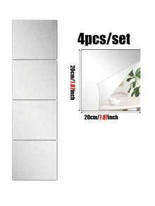 OUTANA Bộ 1/4/6/8 miếng dán gương vuông tự dính bằng acrylic, thích hợp trang trí nhà cửa, có lớp keo dính chắc chắn, không cần khoan, chống thấm nước và chống ẩm, dễ lau chùi, phù hợp cho phòng khách, phòng ngủ, nhà bếp, phòng tắm và văn phòng, là chiếc gương trang điểm tiện dụng và vật trang trí giúp cá nhân hóa không gian của bạn. - Nhiều màu - Xem 20