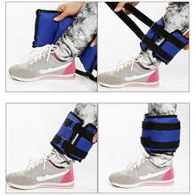 2 PIEZAS Pesas ajustables para muñeca y tobillo de 2kg/4.4LBS, 3kg/6.6LBS, 4kg/8.8LBS para trotar, gimnasia, aeróbic, fisioterapia - Azul - Ver 8