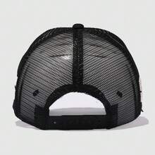 新款水洗网眼棒球帽，复古时尚牛头刺绣网眼帽，男女通用经典刺绣字母按扣帽，四季皆宜 - 彩色 - 查看 10