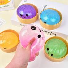 1 pieza Juguete apretable de vapor al azar, juguete antiestrés suave para juguetear - Multicolor - Ver 2
