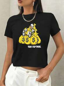Women T-Shirts - Black - View 1