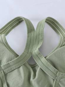 7 Pcs/Set Seamless Sports Bra, Sports Bra For Women Sports Bras Sport Bra Bras For Women Adjustable Back, Wire-Free Yoga Sports Bra, Push-Up, Quick-Drying, Shockproof Fitness Vest Style Sports Bra For Women. - 彩色 - 查看 12