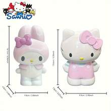 SANRIO Large Capacity 15-Slot Makeup Brush Holder, Featuring Hello Kitty And Melody Patterns, Cute Desktop Storage For Girls And Students, Perfect Gift! - Multicolor - View 2