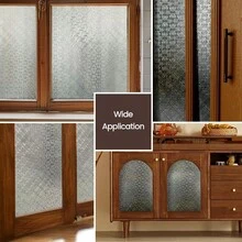 3D Stained Glass Window Film, Decorative Window Privacy Film For Bathroom,Front Door,Home, Sun Blocking Heat Control,Static Cling, Flowering Crab-Apple - 1PC - View 6
