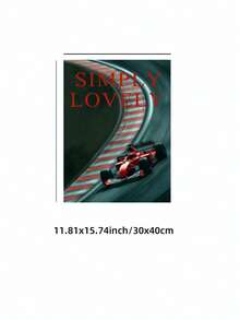 1pc Frameless F1 Racing Car Wall Art, Chic Racing Girl's Choice Canvas Poster, Dorm Room Party Decoration Best Gift, Back To School, Room Decor Bedroom, Funkyposters - F1 - View 15