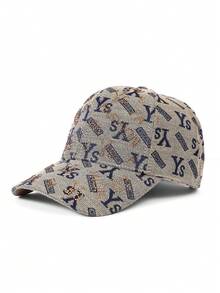 1pc Y2K Style Vintage Baseball Cap, Letter Pattern, Women's Accessory, Summer Golf Hat, Dad Hat, Adjustable, Classic Low Profile Solid Color Cap, Outdoor Sun Hat, Unisex Fashion Casual American Style Denim Hat, Perfect Gift Choice, Wide Brim Snapback Cap Suitable For Daily Casual Wear Men And Women - Baseball Cap - View 12