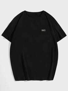 Manfinity Men's Slogan Print T-Shirt - Black - View 6