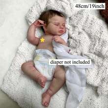 Lifelike Reborn Baby Doll 20 Inch Soft Vinyl Silicone Girl Realistic Skin Veins Handmade Comfort Doll Emotional Companion Gift For Mom Kids Birthday Christmas Gift - Nhiều màu - Xem 2