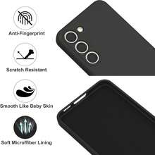 适用于 Galaxy A56、A26、A36、A16、A06、A55、A35、A25、A15、A05、A54、A34、A17、A07、A22、A32、A52、A53、A71 手机的柔软液态硅胶保护壳，也适用于 Galaxy S26 Ultra、S25、S24、S23、S22、S21、S20、S10 Plus、FE 系列手机。 - 黑色 - 查看 4