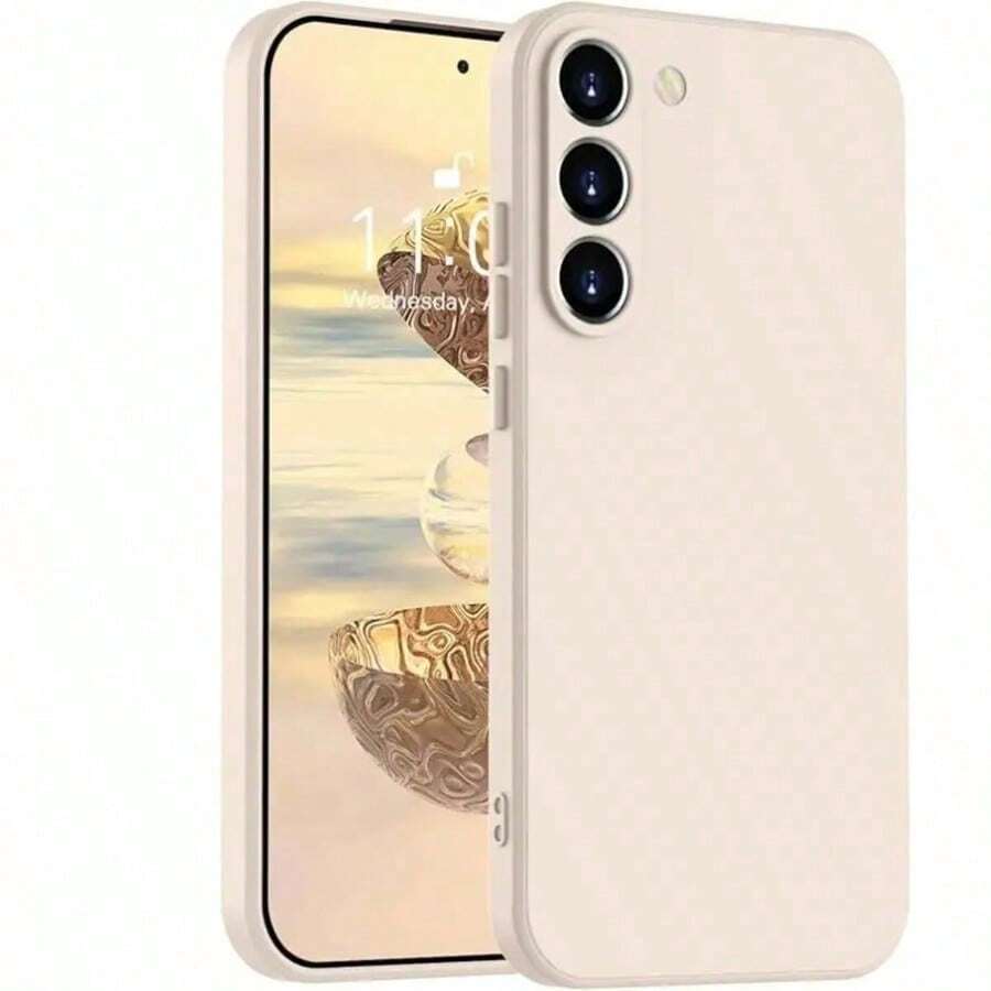 适用于 Galaxy A56 A26 A36 A16 A06 A55 A35 A25 A15 A05 A54 A34 A17 A07 A22 A32 A52 A53 A71 的软液态硅胶手机壳，适用于 Galaxy S26 Ultra S25 S24 S23 S22 S21 S20 S10 Plus FE 等机型。 - 古董白 - 查看 1