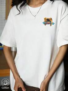 波多黎各Bunny “DtMF”趣味青蛙獨特印花，100%棉女式寬鬆T卹，summer clothes，plus size夏季上衣，K-Pop戰士系列，純棉上衣，女裝服飾，女式夏裝，針織服飾，派對裝束，大碼女裝，大碼女式圓領寬鬆上衣，閨蜜裝，度假服飾，休閒運動裝，優雅上衣，女士運動裝,頂部女裝，促銷女裝，男女同款，青少年裝、基本款T卹，夏季女裝，柔軟舒適，夏季、冬季、春季、節日、開齋節、國王日、母親節、聚會、海灘、婚禮、畢業典禮、健身房、優雅、休閒、假期、運動、奢華、正式、 y2k、鄉村、商務、亮片、褶邊、波點、流蘇、花卉、圖形、豹紋 - 白色 - 查看 4