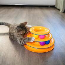 Tower Of Tracks Cat Toy – 3-Level Track Tower With 6 Balls, Interactive Cat Toy For Indoor Enrichment - Replacement Balls - 查看 7