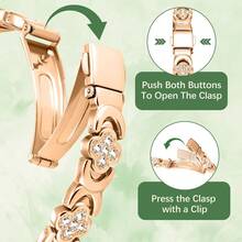 Pure Copper Lucky Clover Bracelet For Women Ladies Gift Ultra Strength - Orange - View 9