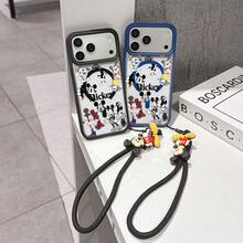 This Disney Mickey Mouse Lanyard Phone Case Is Fully Covered In TPU Material, Features Strong Magnetic Closure, Is Shockproof And Lightweight, And Is Compatible With IPhone17/16/11/13/15/15 Plus/15 Pro/15 Pro Max/12/14 Pro Max/11 Pro Max/12 Pro/12 Pro Max/13. This Phone Case Is A Popular Birthday Gift Or Business Gift Choice; It Is Durable, Stain- And Fingerprint Resistant, And Suitable For Both Men And Women. The Set Also Includes A Mickey Mouse Phone Case And A Mickey Mouse Plush Bracelet, Making It A Perfect Gift For Friends And Family. This Stylish Phone Case Is Fun, Lightweight, And Durable. IPhone17 Pro Max Phone Case, Minnie Mouse Phone Case. - Hồng - Xem 2