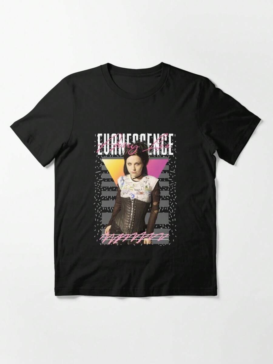 Frozen Notes And Crimson Eyes Essential T-Shirt Gothic Music Graphic Design, 100% Pure Comfortable Cotton, Casual Short Sleeve Top, Breathable Streetwear, All-Season Outfit, Ideal Gift For Fans - Black - View 1