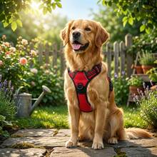 1 Set Dog Harness And Leash, Reflective Anti-Pull Pet Chest Strap With Quick Release Buckle, Comfortable Thick Handle, Durable For Walking And Training - Red - View 9
