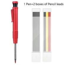 Ensemble de crayons mécaniques de haute qualité pour le travail du bois de 2,8 mm, avec un design à long bec, une écriture fluide, un outil de marquage à trou profond, disponible en plusieurs styles. Cet outil multifonctionnel convient aux ingénieurs pour effectuer le marquage de trous profonds et le dessin technique, ainsi que pour un usage DIY et de bureau. - Multicolore - Voir 14