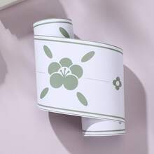 Self-Adhesive Ceramic Tile Decorative Border Sticker, Waterproof Wall Skirting Line For Kitchen, Bathroom - Green-edged Stamens - View 4