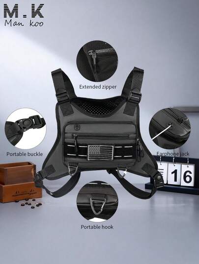 Áo gi lê chiến thuật ngụy trang đa năng, giúp rảnh tay khám phá thành phố, tham dự lễ hội âm nhạc, chụp ảnh và leo núi. Thiết kế nhiều ngăn, có thể điều chỉnh, chất liệu PU, kiểu dáng quân đội, sản phẩm bán chạy, hệ thống MOLLE, hàng mới về, giúp rảnh tay mang vác đồ, được ưa chuộng bởi nam giới yêu thích phong cách đa năng và văn hóa ngoài trời.