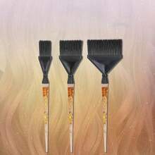 1件装 Stylance 专业美发沙龙染发工具，柔软尼龙染发刷，大/中/小号可选，黑金配色 - 彩色 - 查看 6