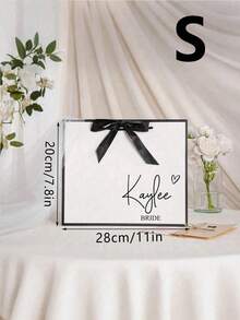 1pc Customized Wedding Gift Bag, Personalized Bridesmaid Gift Box, Bride Party Gift Bag, Customized Birthday Gift Bag, Wedding Gift Bag, Bridesmaid Gift Bag - Multicolor - View 10