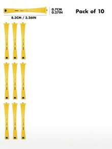 40pcs Curling Iron Set To Easily Create Natural Wavy Curls-Perfect For Personal Hair Care, A Must-Have For Salons, Beauty Trips, Back-To-School Seasons And Vacation Trips.Suitable For Long, Medium And Short Hair - Yellow - View 7