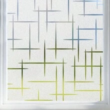 Static Cling Frosted Window Film Cross Pattern Privacy UV Block Home Office - 1PC - View 8