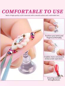 1 Set Base de brillo Aurora con 5 esmaltes de uñas magnéticos en un soporte, soporte reutilizable para arte de uñas adecuado para uñas postizas, herramienta de manicura DIY para salón de uñas y uso doméstico, excelente para artistas de uñas, principiantes y entusiastas del arte de uñas - Blanco - Ver 4