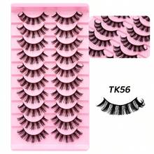 10 Pairs DD Curl Lightweight European And American Style 3D Natural Faux Mink Cartoon Style False Eyelashes, One-Piece False Eyelashes - TK56 - View 6