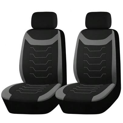 4 piezas de fundas para asientos de coche, 2 para los asientos delanteros, diseño de moda, ajuste universal para coche, camioneta, SUV, con airbag, accesorios y decoración para automóviles para mujeres