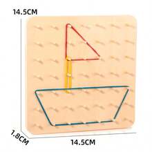 Montserrat Kids Geometric Shape Recognition Puzzle Board, Muscle Building Puzzle, Educational Teaching Tool, Parent-Child Interactive Puzzle Cards - Multicolor - View 7