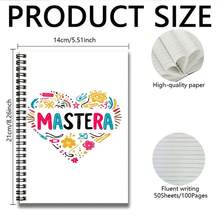 1pc Cute Hand-Drawn Heart Pattern Spiral Notebook, 100 Page High Capacity, 50 Sheets. Suitable For Work Records, Study Notes, School Daily Use. Thoughtful Gift For Graduation, Birthday, Also For Diary Writing, Daily Planning, Memo Use, Making Writing More Fun! - T - View 6