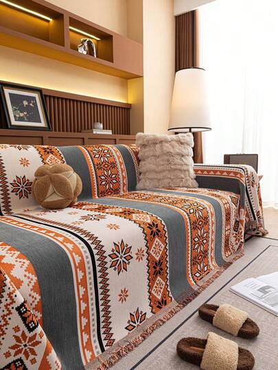 1 chiếc khăn trải ghế sofa kiểu Bohemian hiện đại, chất liệu polyester, thân thiện với thú cưng, chống trượt, phù hợp cho mọi mùa, có thể giặt máy, dùng để trang trí phòng ngủ, văn phòng, phòng khách, có tua rua. Khăn trải ghế sofa có thể điều chỉnh kích thước, phù hợp với ghế sofa 1/2/3/4 chỗ ngồi, dùng được cho mọi mùa.