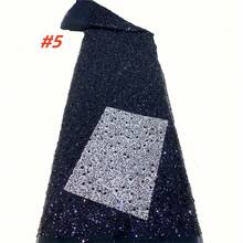 2024年尼日利亚法式串珠亮片蕾丝面料，奢华非洲亮片蕾丝，适合缝制女士派对礼服 - 彩色 - 查看 46