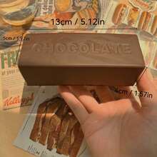 1pc Soft, Slow Rebound Simulated Chocolate Butter Bar, Squeeze Toy For Stress Relief, Creative Toy Gift For Teenagers, Perfect Birthday, Surprise, Holiday, Christmas Gift - Multicolor - View 5