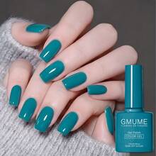 GMUME 7色套装，颜色043、044、045、046、047、048、049，专业UV/LED可卸甲油胶套装，海洋蓝、天蓝色、电光蓝、深海军蓝等多种颜色可选，适合夏季、冬季、泳池派对、冰雪主题、冬季正式晚宴等场合。7.5毫升/0.26液盎司，正装美甲用品，包含底油和面油，无异味，纯素配方，不易脱落，快干，沙龙级品质。 - 藍色 - 查看 5