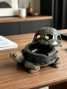 Cenicero de tortuga, cenicero de resina con diseño de animal para decoración de oficina y hogar, accesorio de escritorio, cenicero para uso en el hogar y al aire libre - Talla única - Ver 8